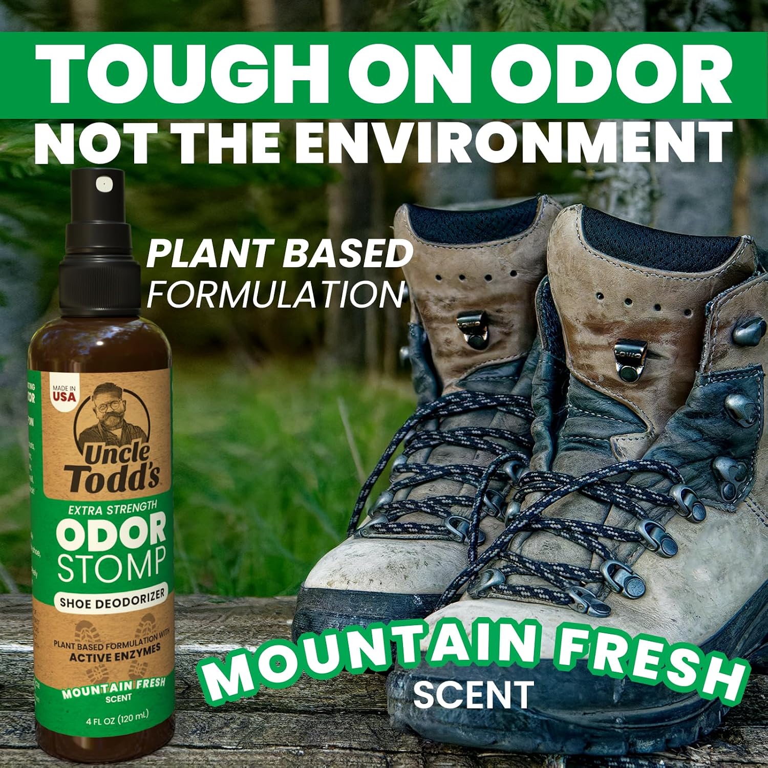 Thumbnail 2 de Uncle Todd's Shoe Deodorizer Spray with Proven Enzyme Formula (Mountain Fresh)