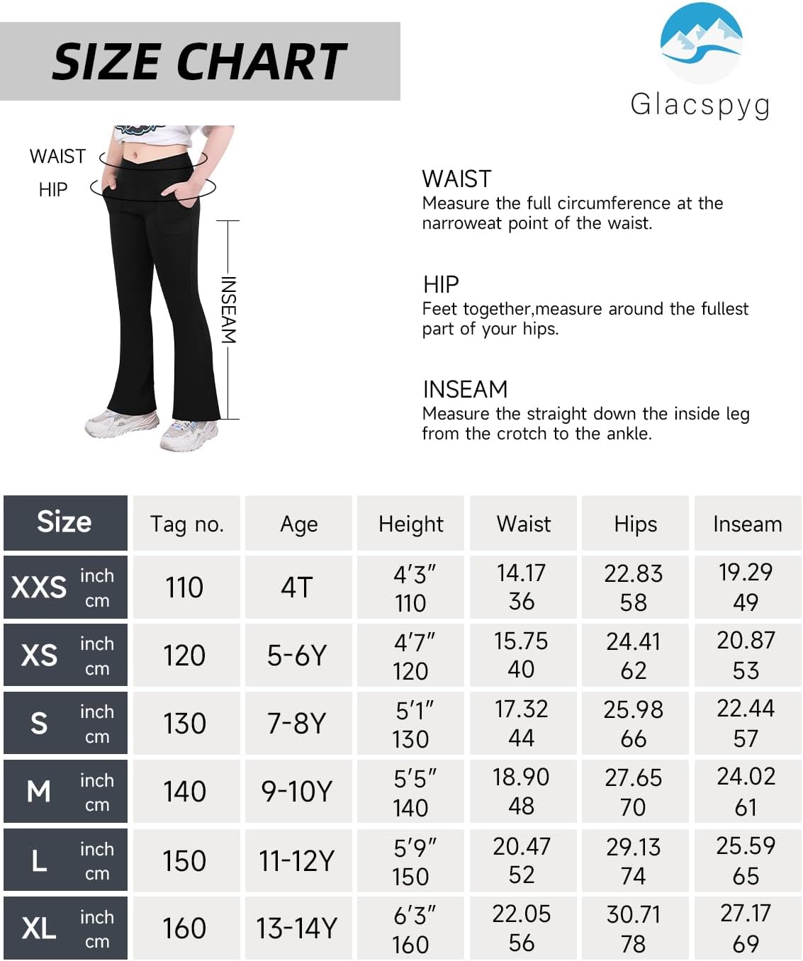 Thumbnail 4 de Leggings évasés pour filles avec poches