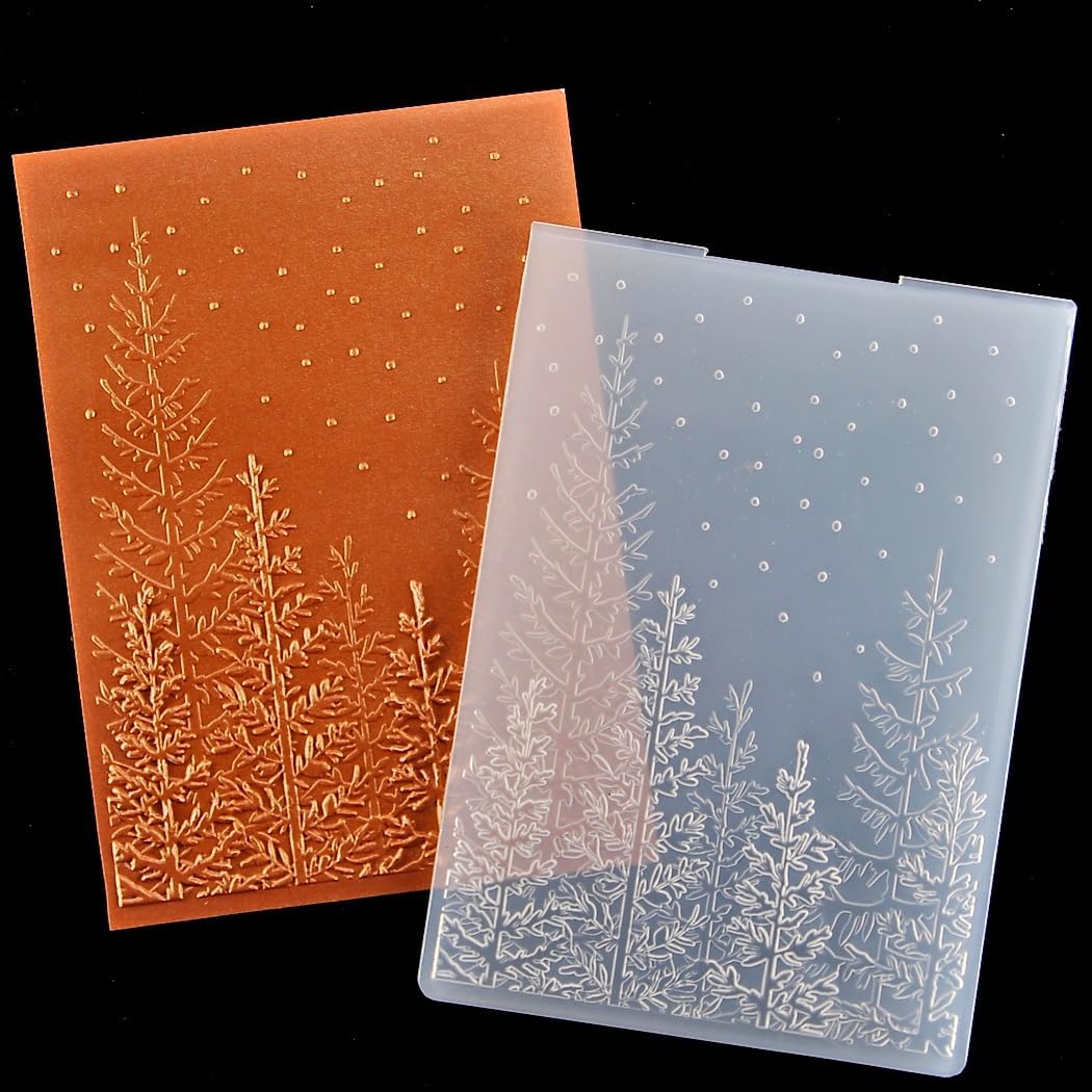 Thumbnail 2 de Kwan Crafts 3050933 3Dツリーウッドランド背景用プラスチック製エンボスフォルダー