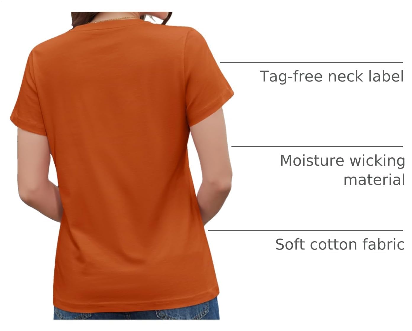 Detalle 2 de MAGCOMSEN Women's Cotton T-Shirt