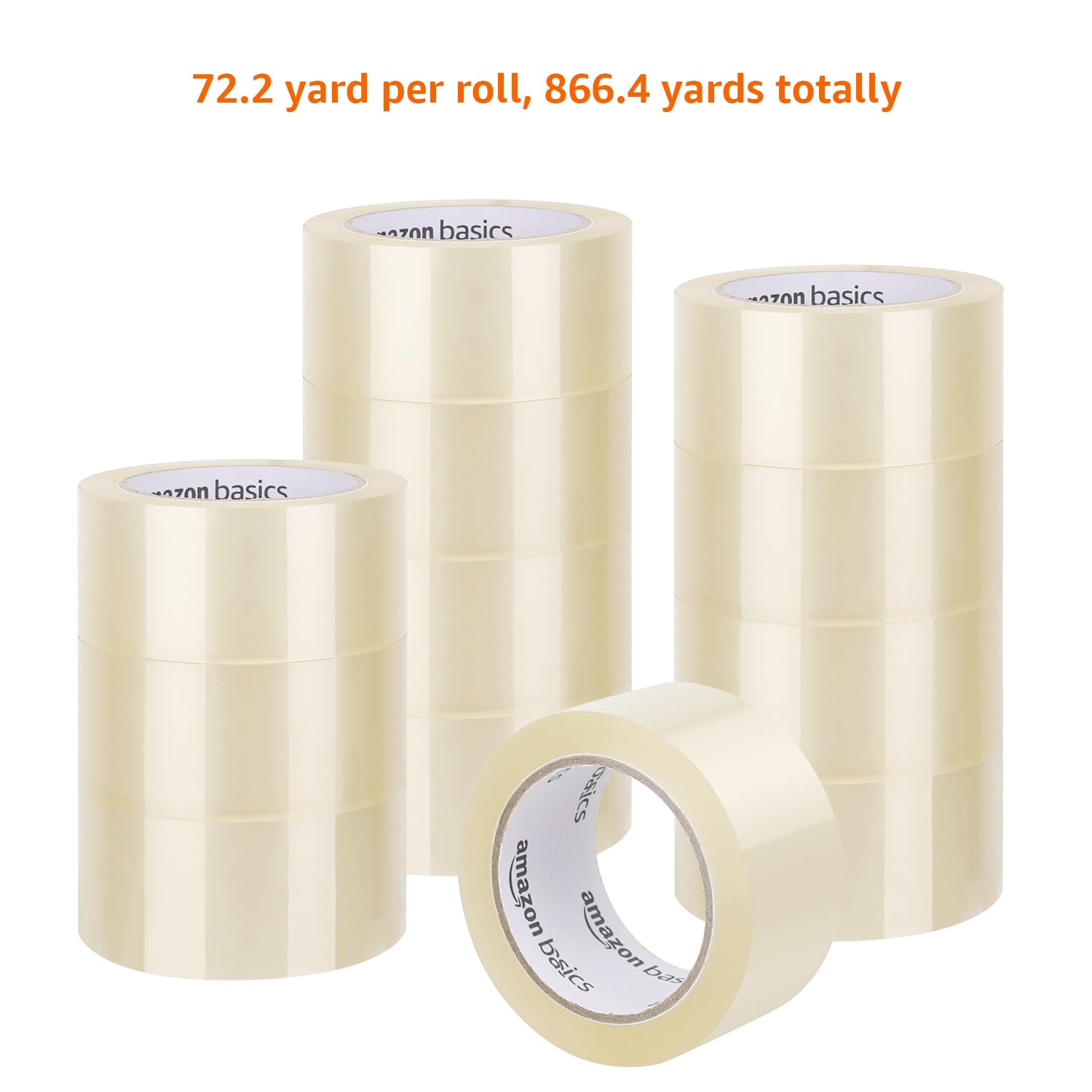 Thumbnail 1 de Amazon Basics Paketband 12 Rollen 48 mm x 66 m, transparent – stark klebend und zuverlässig