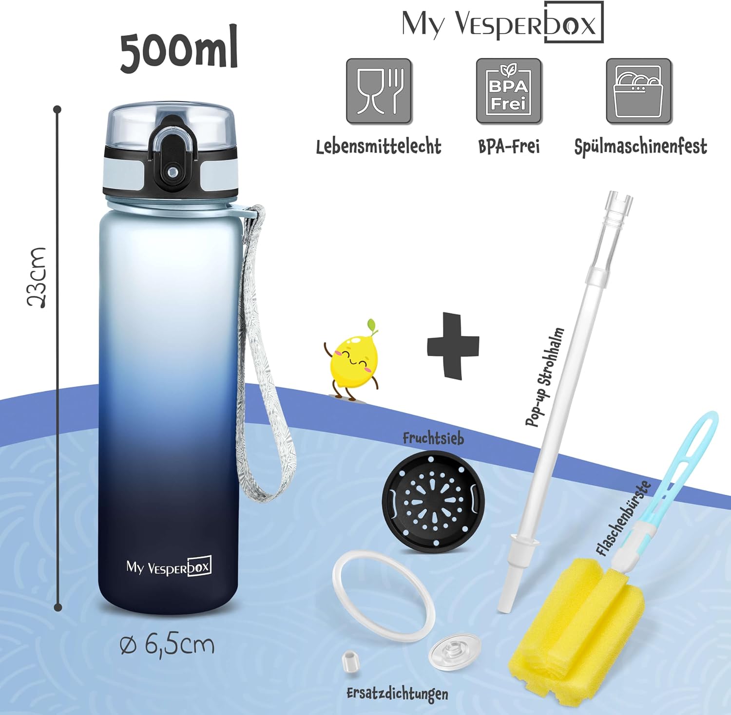Detalle 2 de My Vesperbox Trinkflasche Kinder 500 ml