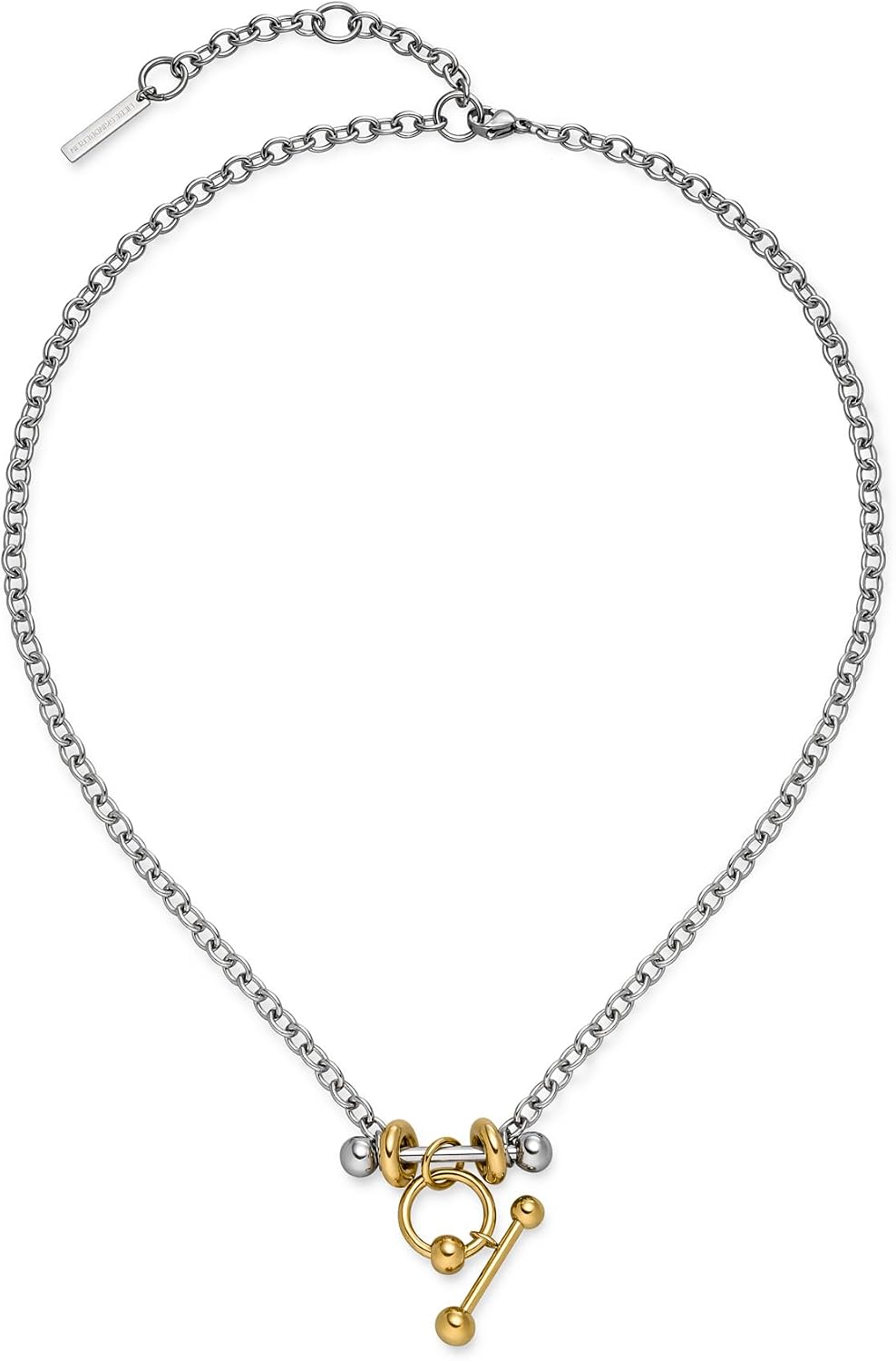 Detalle 2 de LIEBESKIND BERLIN Urban Collection Halskette – Edelstahl, Bi-Color, IP Gold poliert, 45 cm