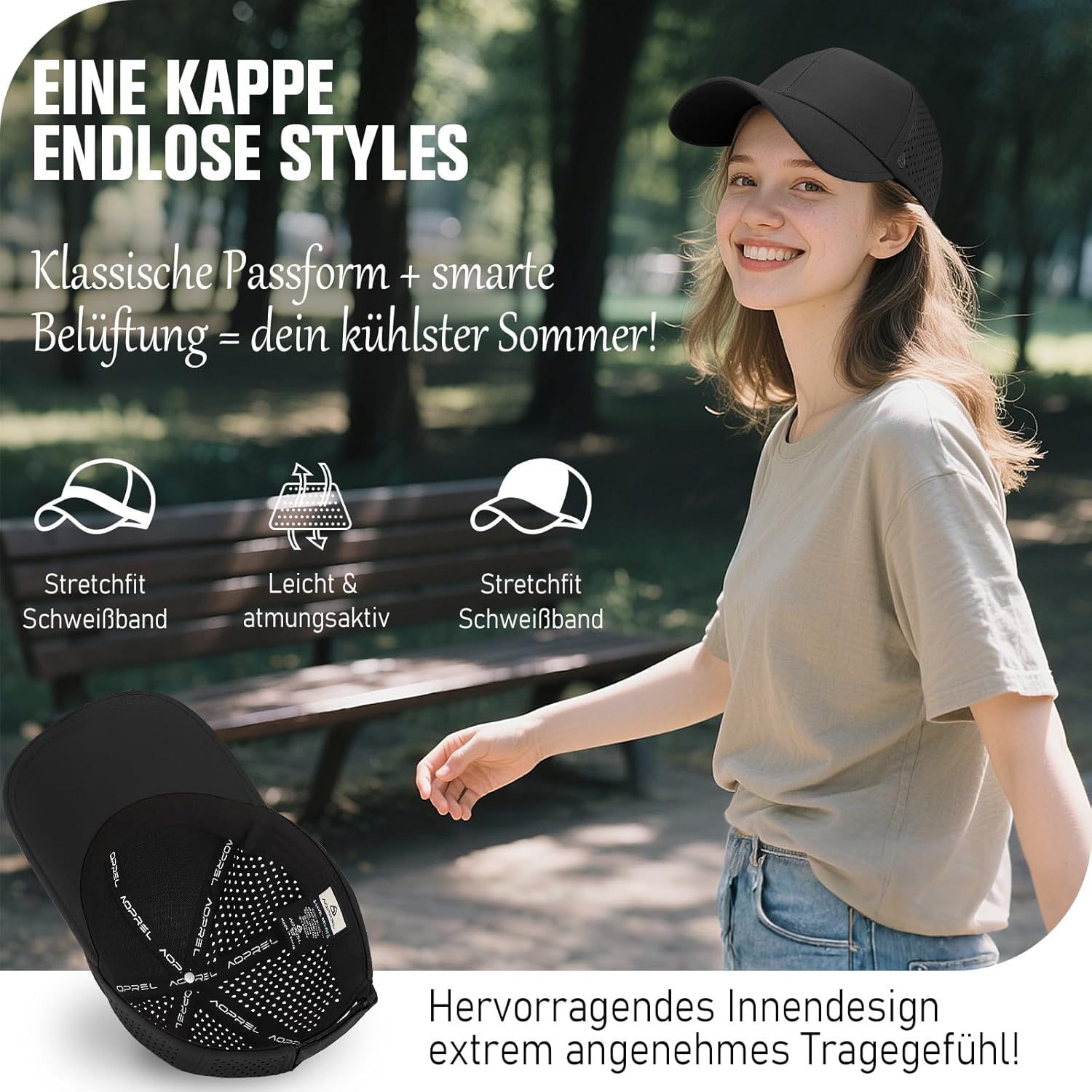 Thumbnail 1 de AOPREL Baseball Cap: Wasserdicht, atmungsaktiv mit UV-Schutz für Outdoor-Aktivitäten