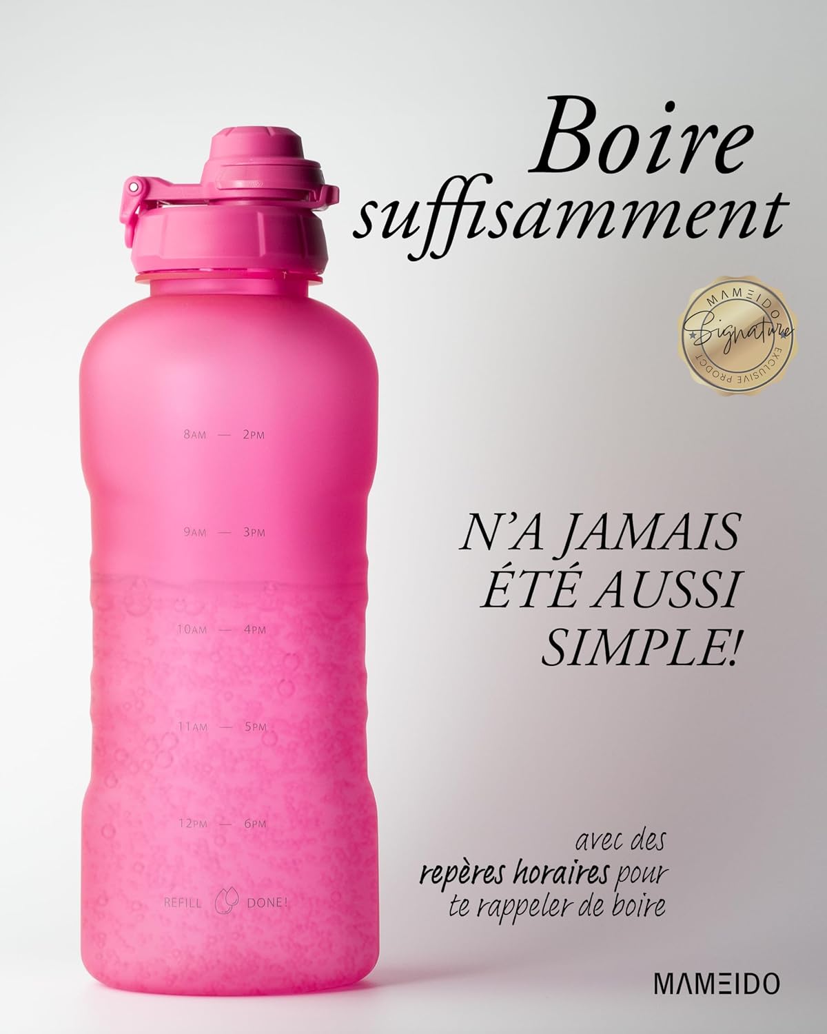 Detalle 2 de MAMEIDO Gourde avec Paille 2 l 🥤