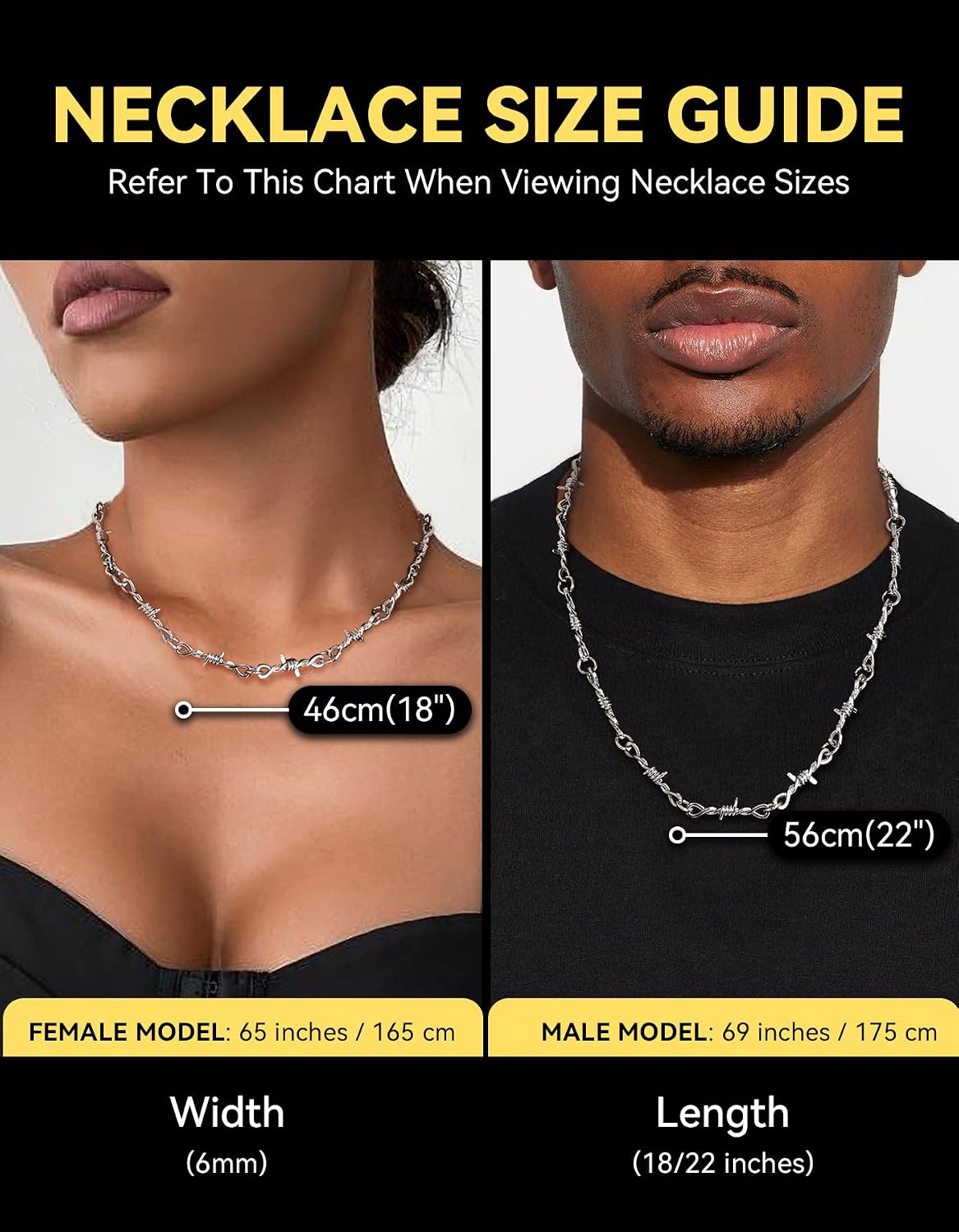 Thumbnail 4 de ChainsHouse Collier Chaine d'Épine 46-56 cm