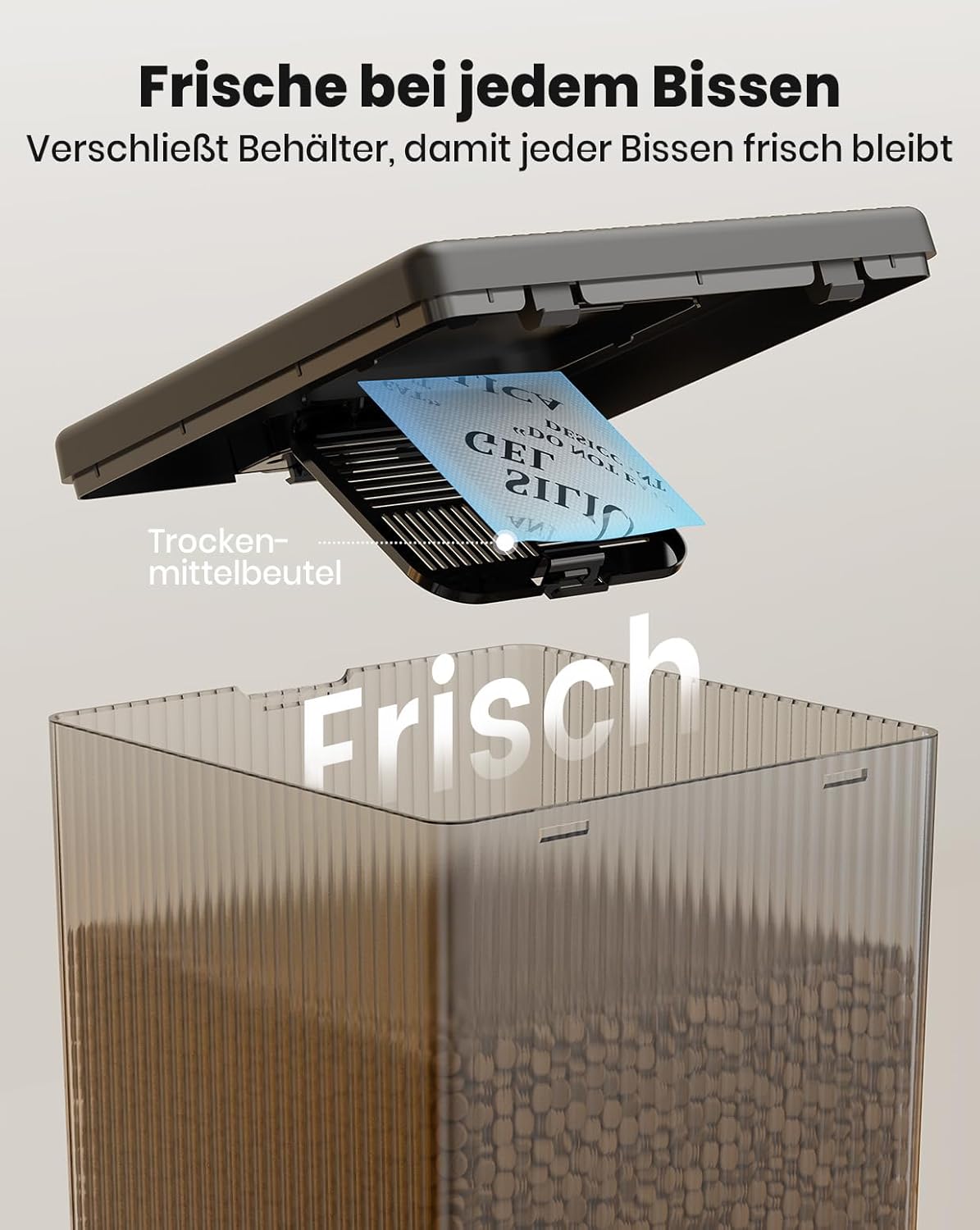 Detalle de oneisall 5L Futterautomat mit 2 Näpfen