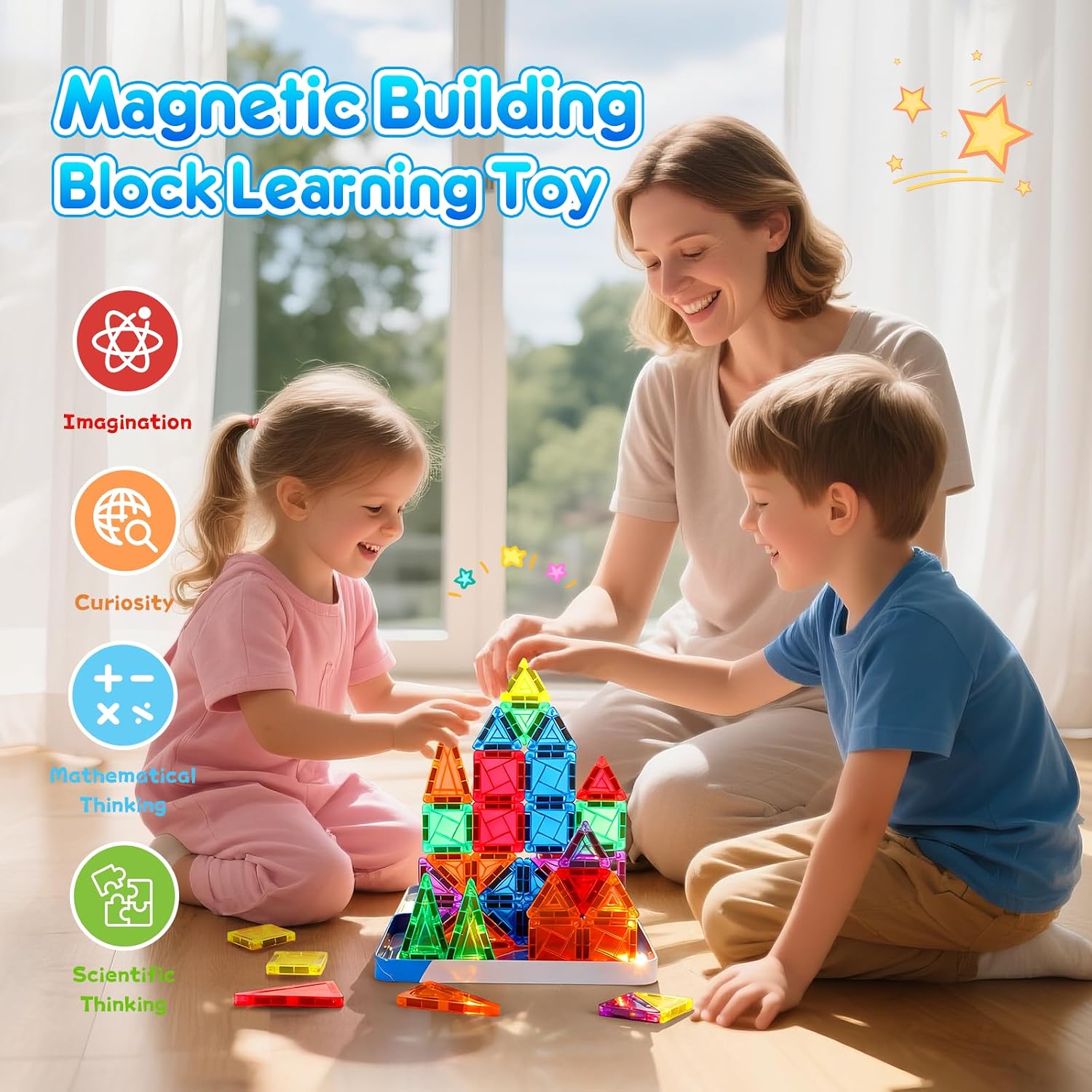Thumbnail 2 de CS COSDDI Magnetic Tiles set 42 pcs for kids 🧩
