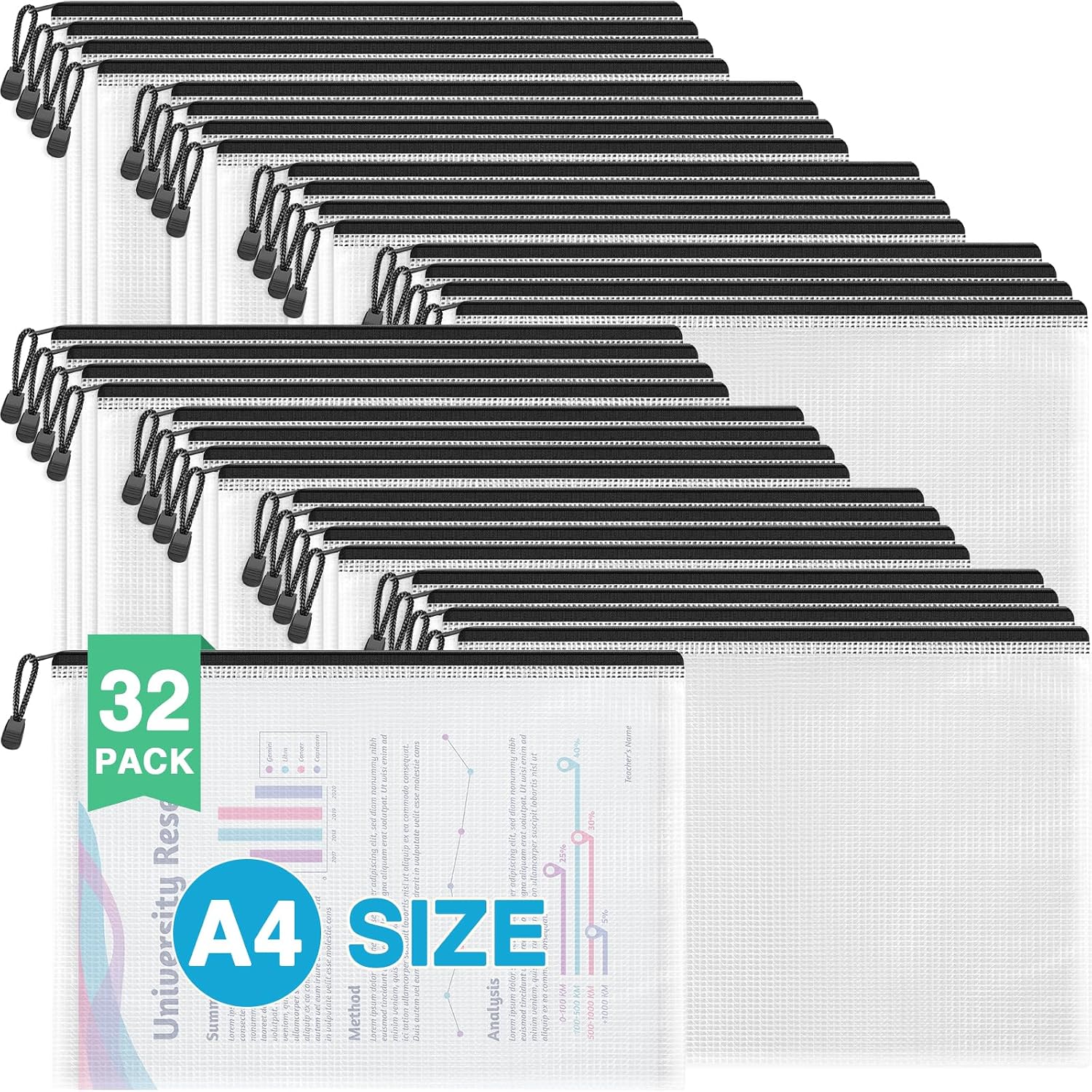 Thumbnail 6 de Umriox Mesh Zipper Pouches, 24-Pack