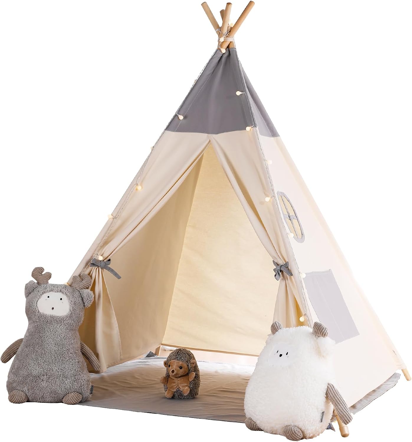 Thumbnail 3 de besrey Tipi Zelt für Kinder 120x120x155 cm