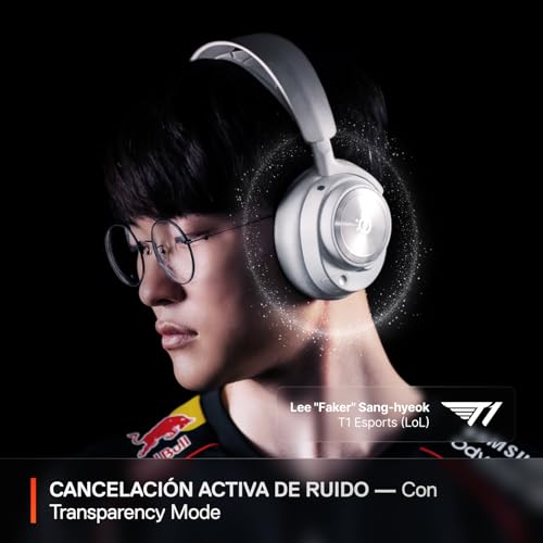 Detalle de SteelSeries Arctis Nova Pro Wireless X: auriculares gaming multisistema con cancelación de ruido y batería intercambiable