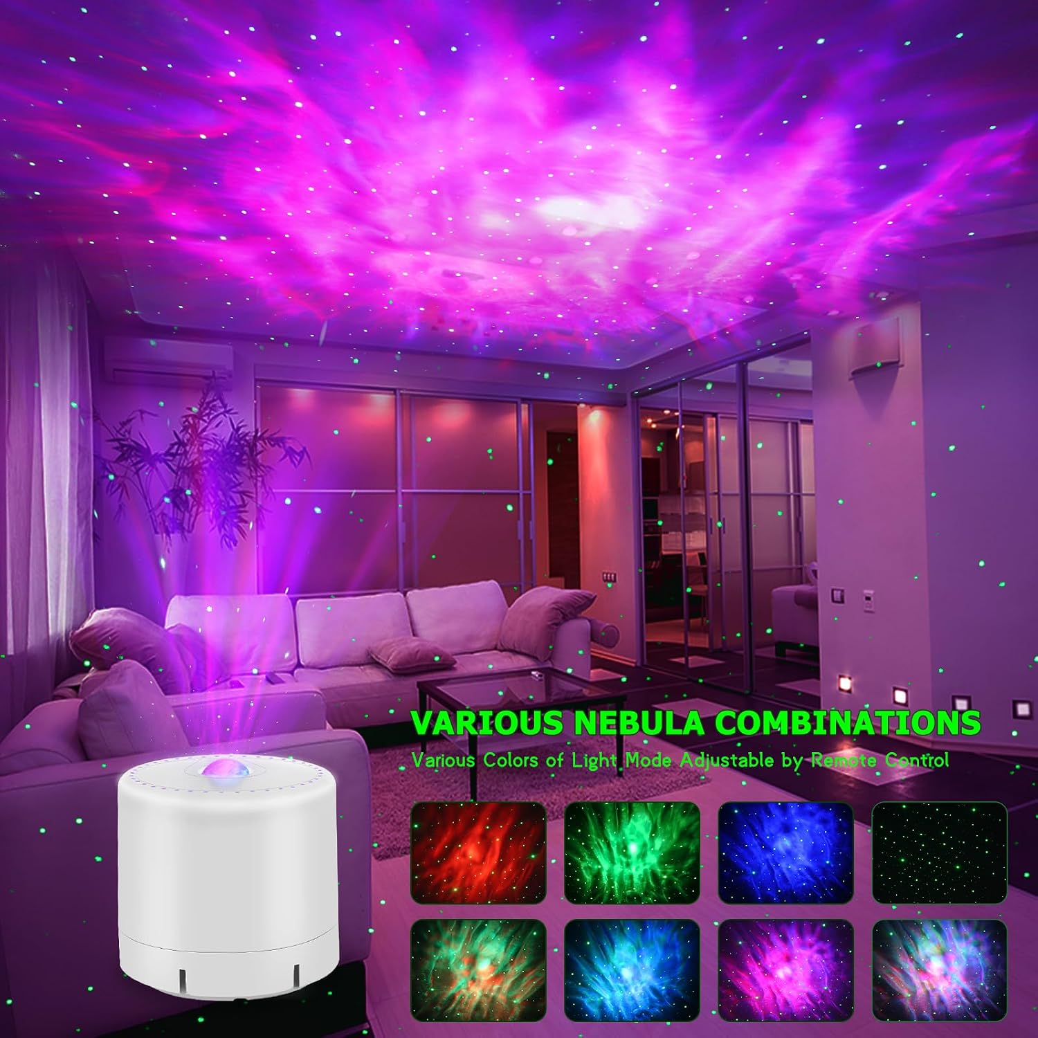 Thumbnail 2 de HERHOTER Galaxy Star Projector 📽