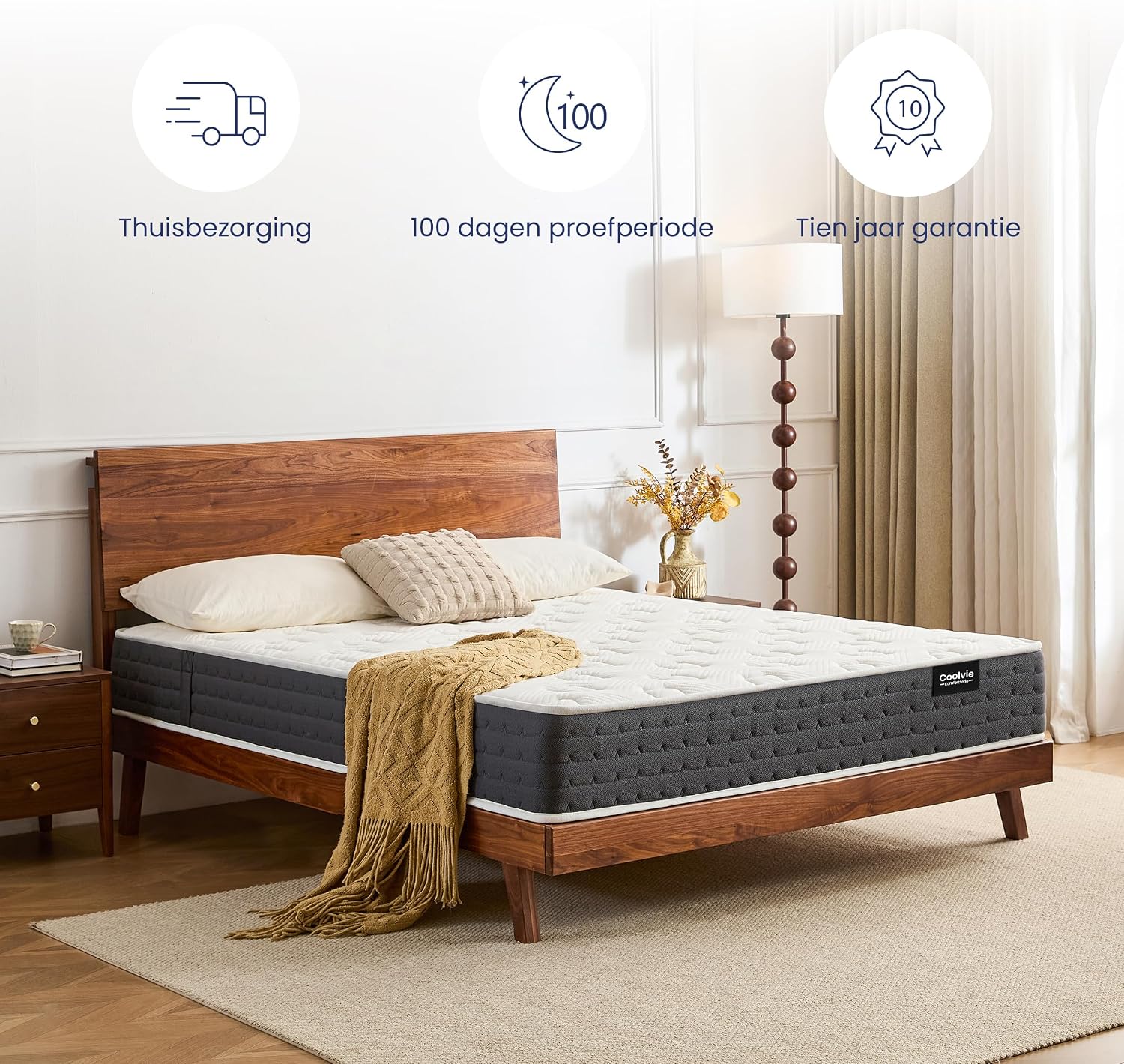 Detalle 2 de Coolvie COL-20XXD120-200 pocketveringmatras 120 x 200 cm, 20 cm, 7 zones