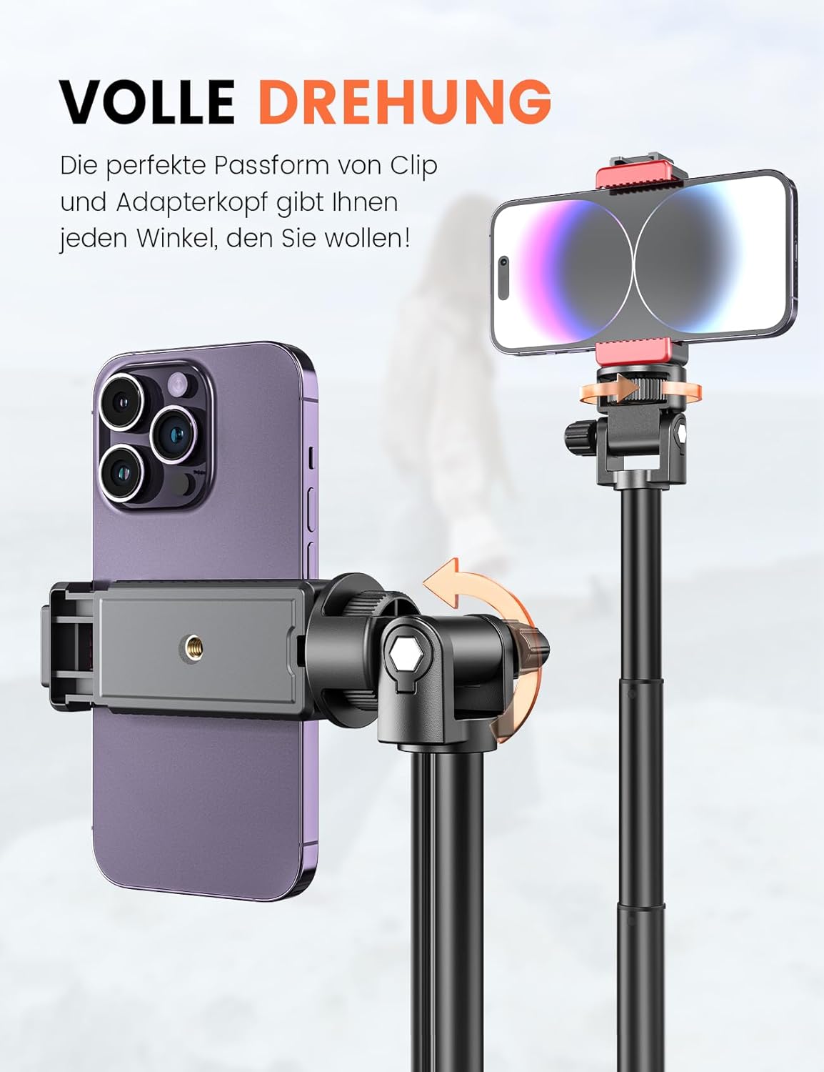 Thumbnail 6 de 180 cm Handy Stativ aus Aluminium für Smartphone