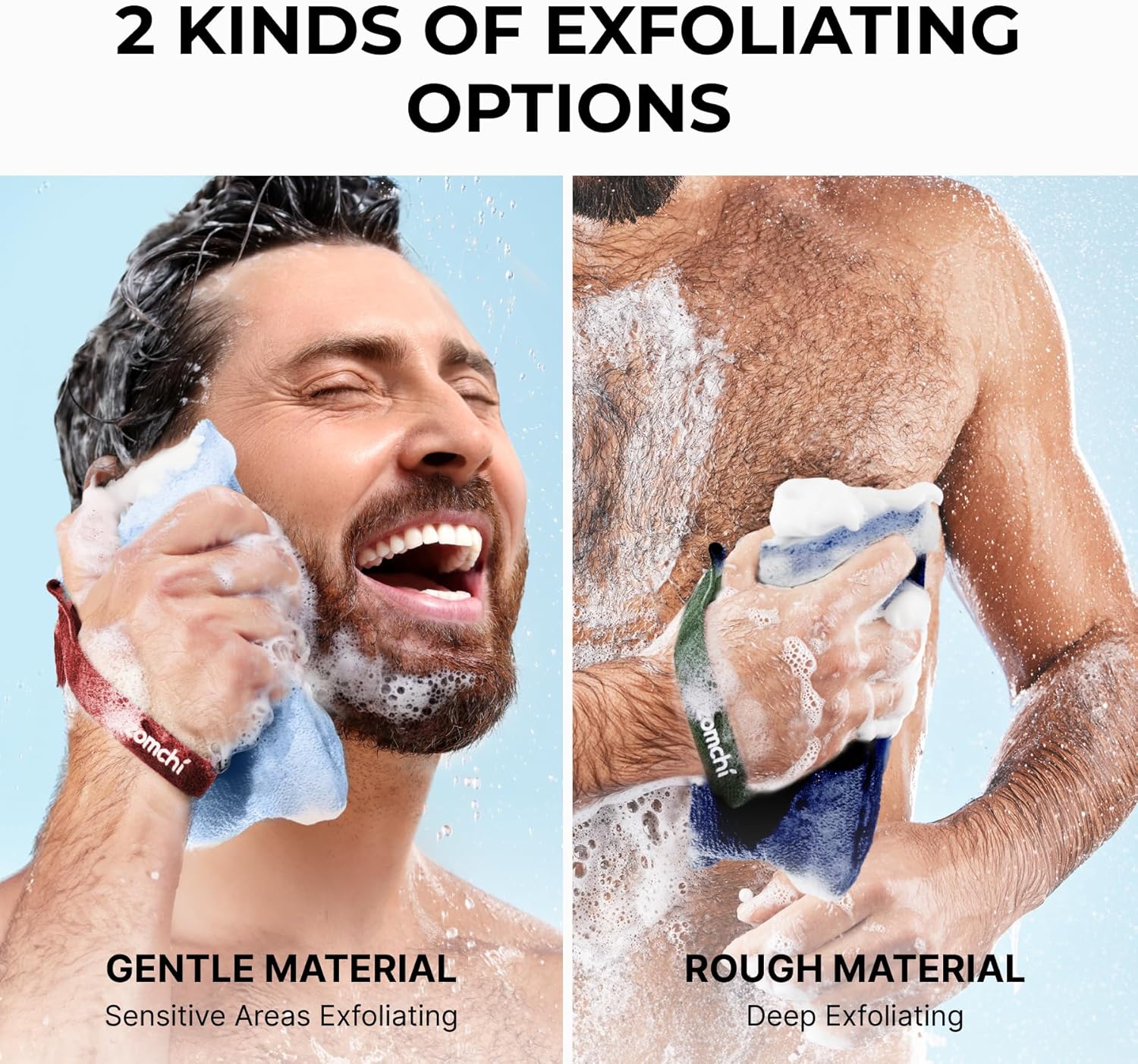 Thumbnail 2 de ZOMCHI 2× Seifenbeutel für Seifentabletten – rau & weich als Peeling-Sparbeutel (Blau)