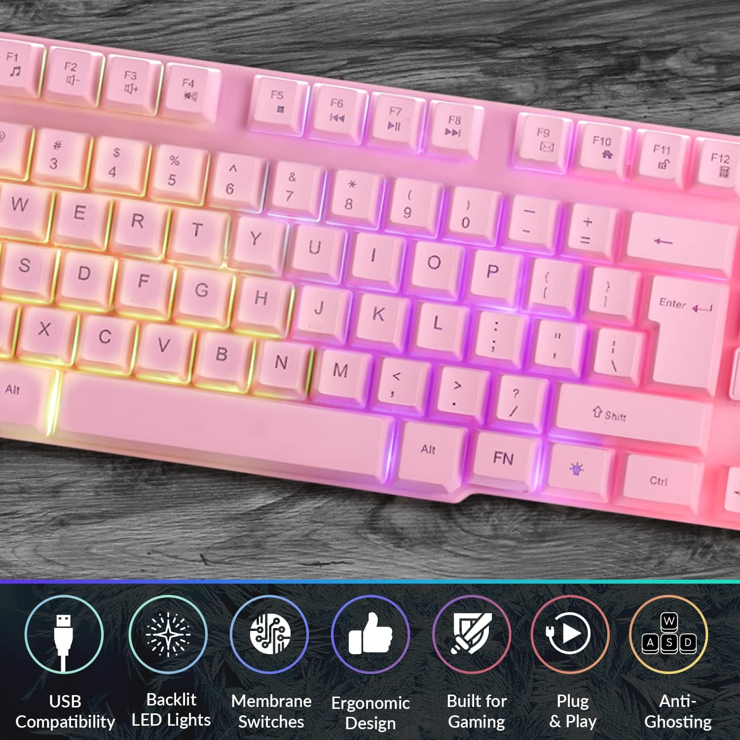 Thumbnail 2 de Orzly RX-250 Hornet RGB Wired Gaming Keyboard