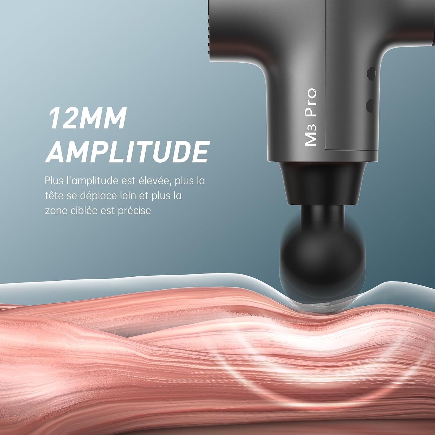 Detalle 2 de OPOVE M3 Pro 2 Pistolet de Massage 2500 RPM