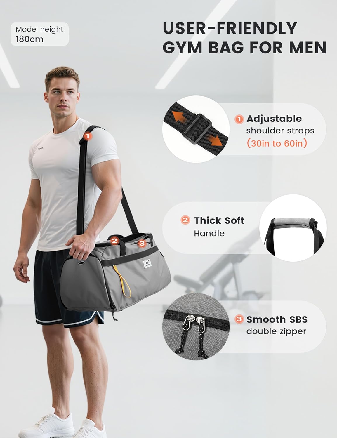 Thumbnail 6 de SKYSPER 35L Sporttasche & Reisetasche – Schuhfach, Nassfach und viel Platz für Fitness & Reisen