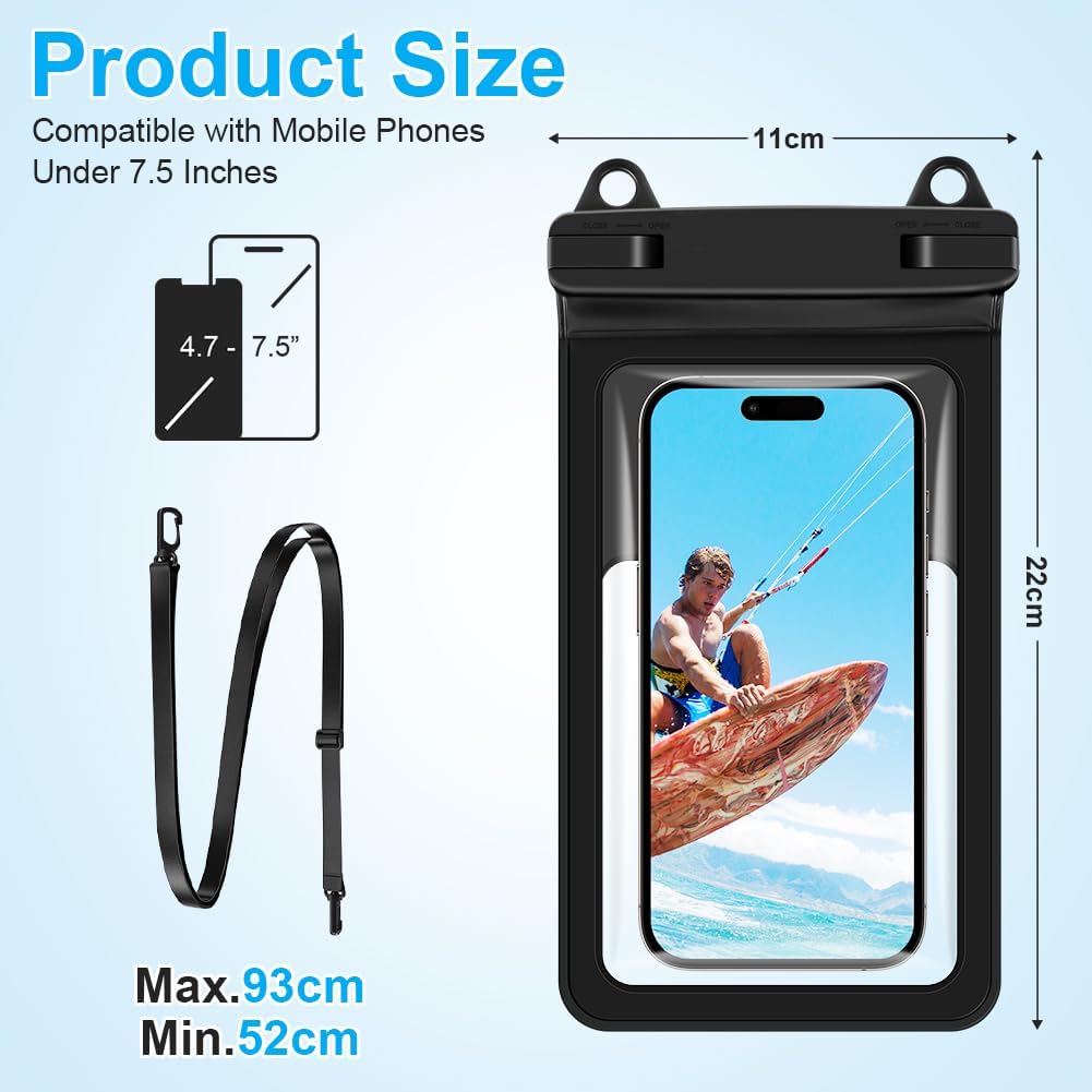 Thumbnail 1 de OFFCUP Pochette étanche pour smartphone IPX8 (2 pièces) jusqu’à 7,5 pouces