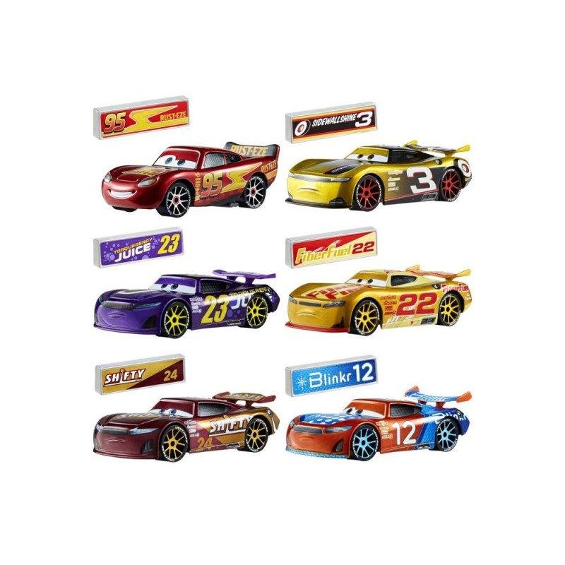 Detalle de Coche de juguete Disney Pixar Cars NASCAR 1/55 con barrera de pit stop