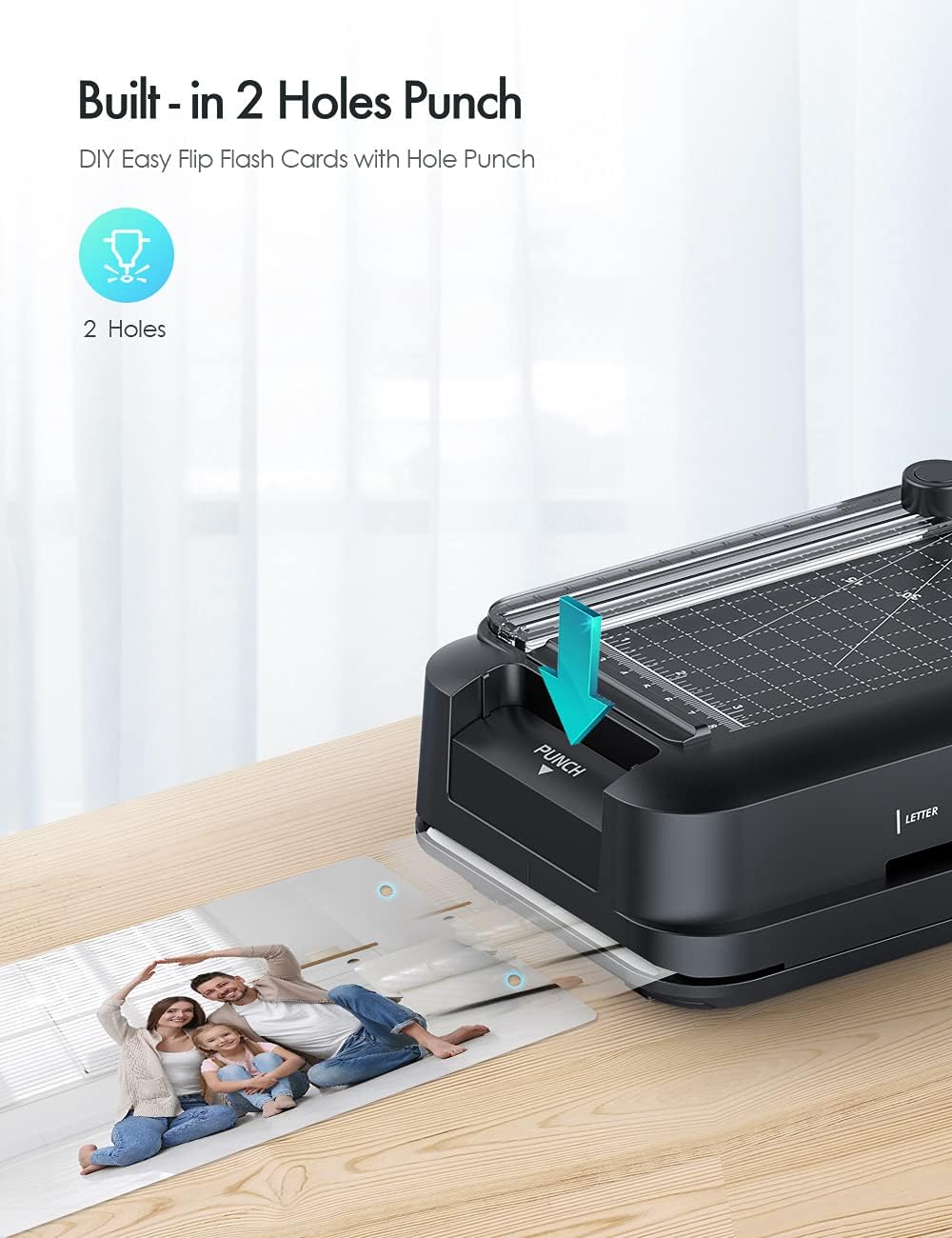 Thumbnail 6 de SINOPUREN 9-Inch Laminator with Built-In Trimmer, 2-Hole Punch and 10 Pouches