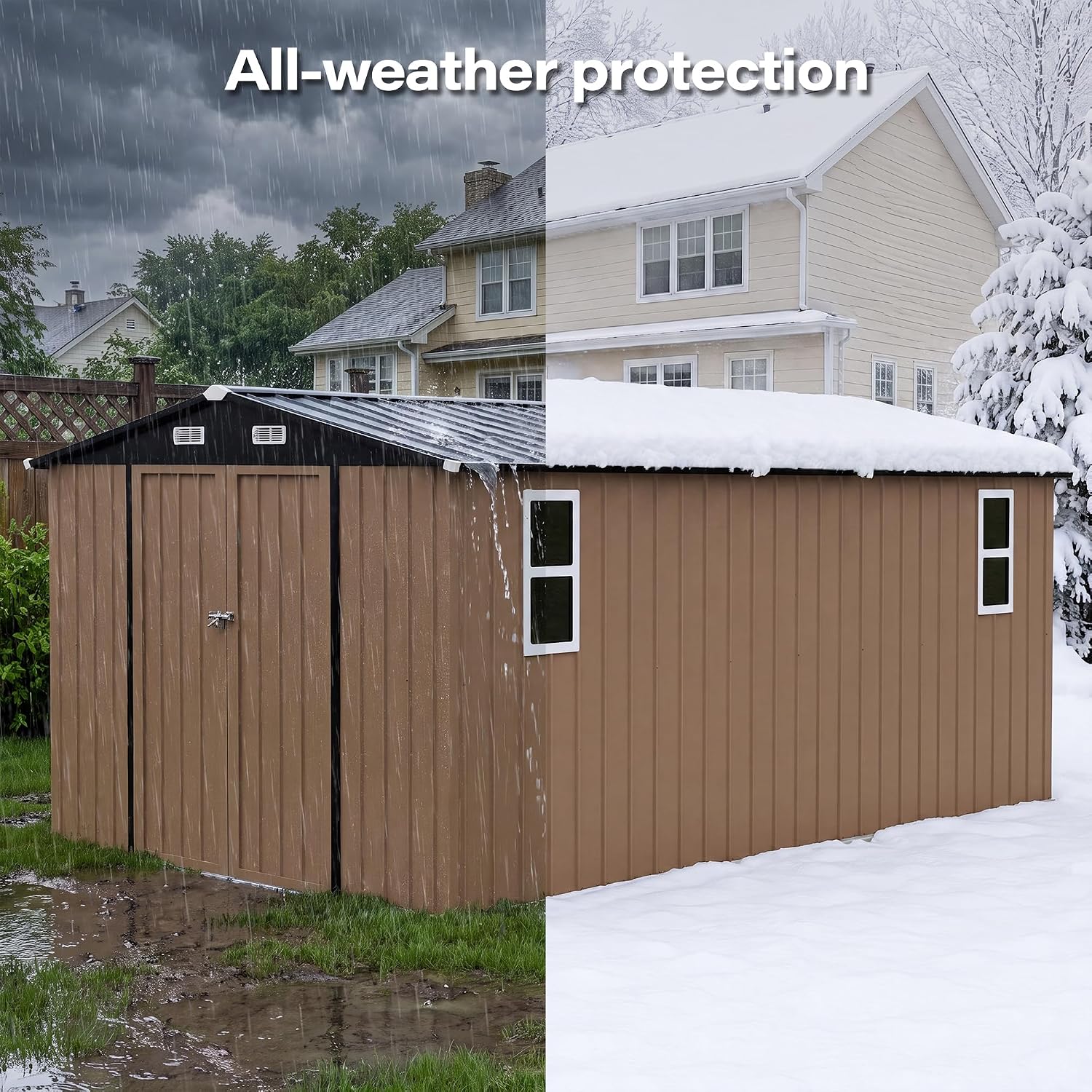 Thumbnail 6 de LAUSAINT HOME AMZ-OS-US-2-GZST304-011-SC1-eason-9.8 Storage Shed, 10 x 14 FT