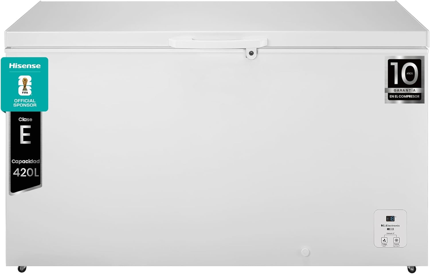 Detalle de Hisense FT546D4AWLYE: Arcón congelador horizontal de 420 L con tecnología Inverter