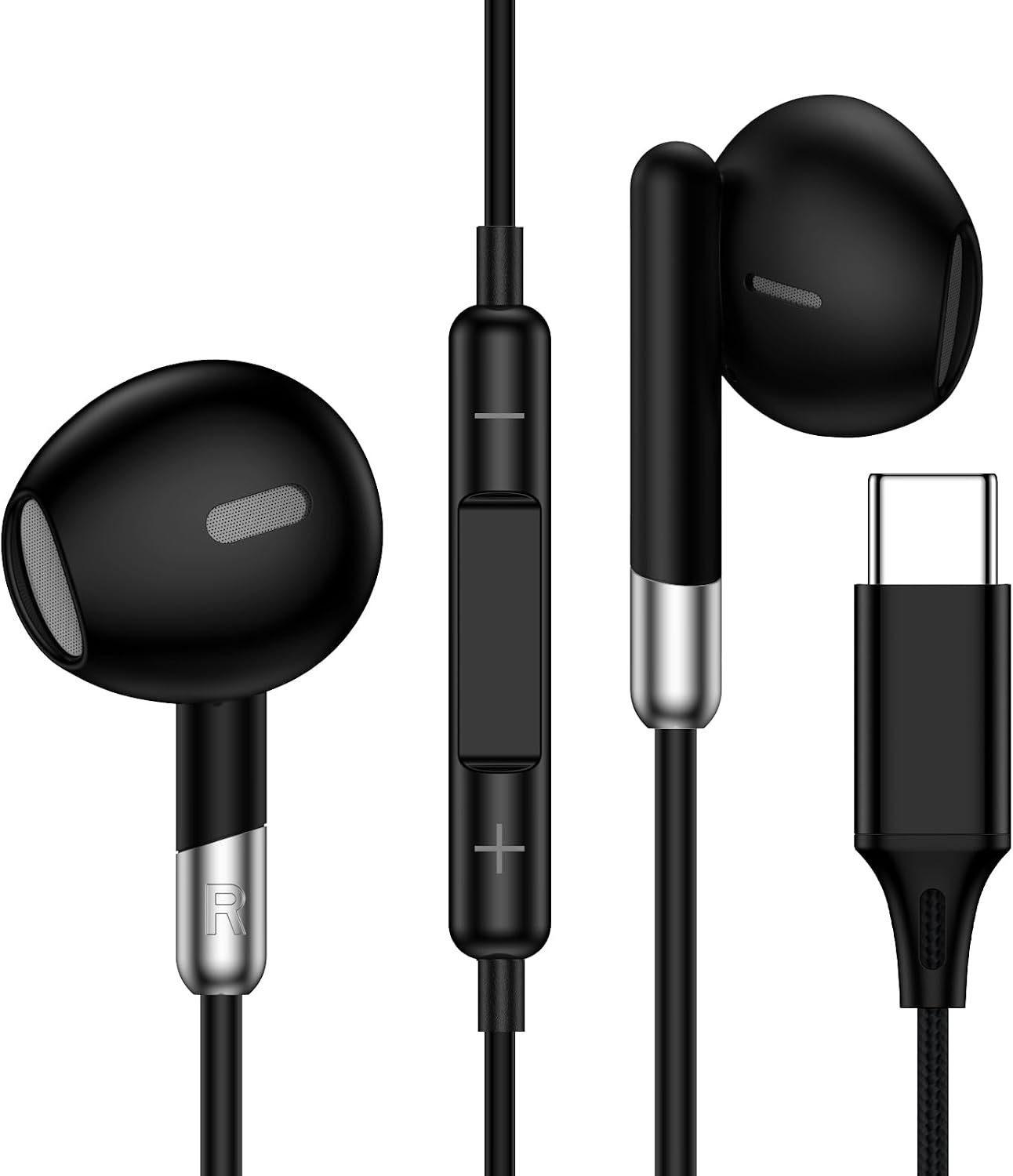Detalle de ANDHOT C08S USB-C有線イヤホン インイヤー型・マイク内蔵・ボタン操作
