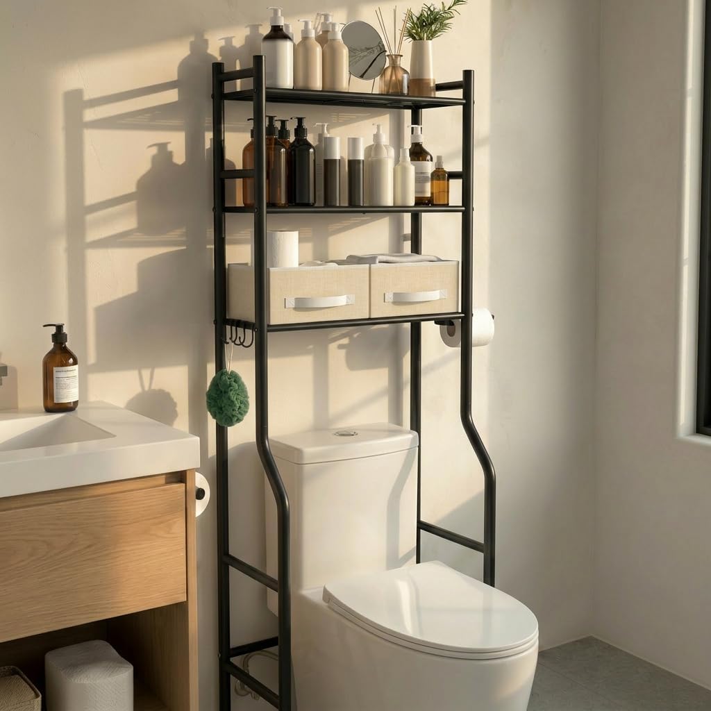 Detalle 2 de GloTika Over-Toilet Storage Cabinet, 64-Inch
