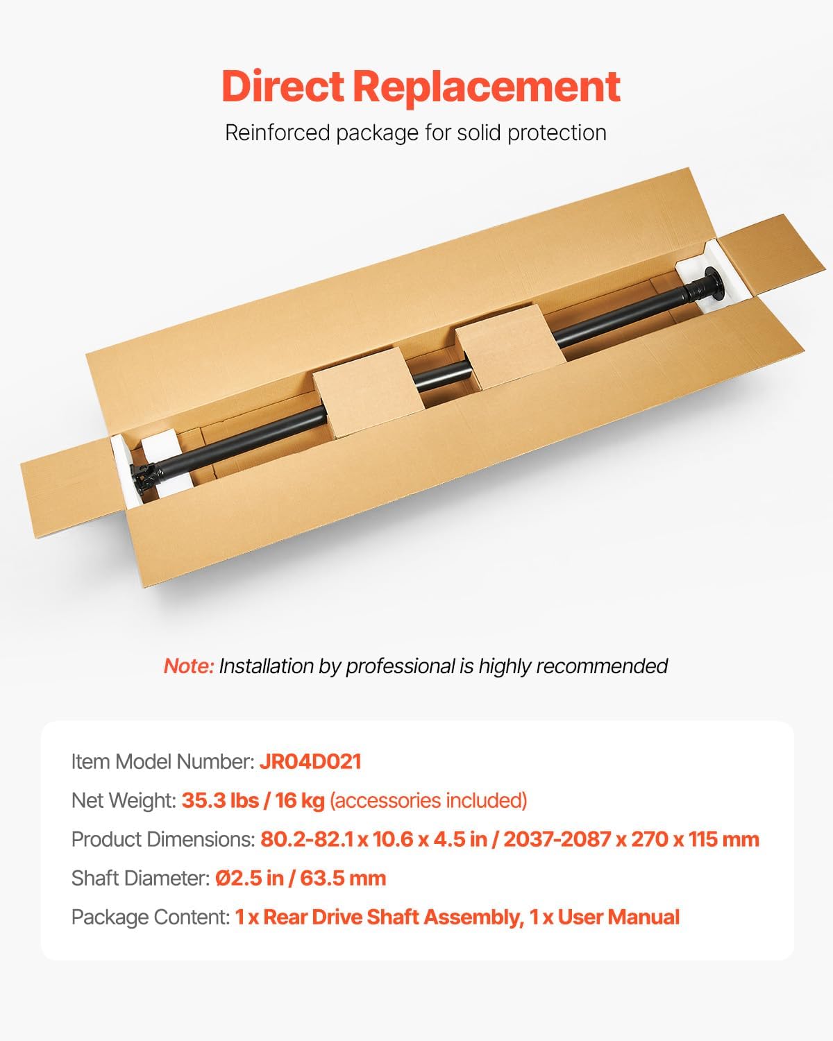 Thumbnail 6 de VEVOR Rear Driveshaft Assembly, Alloy Steel