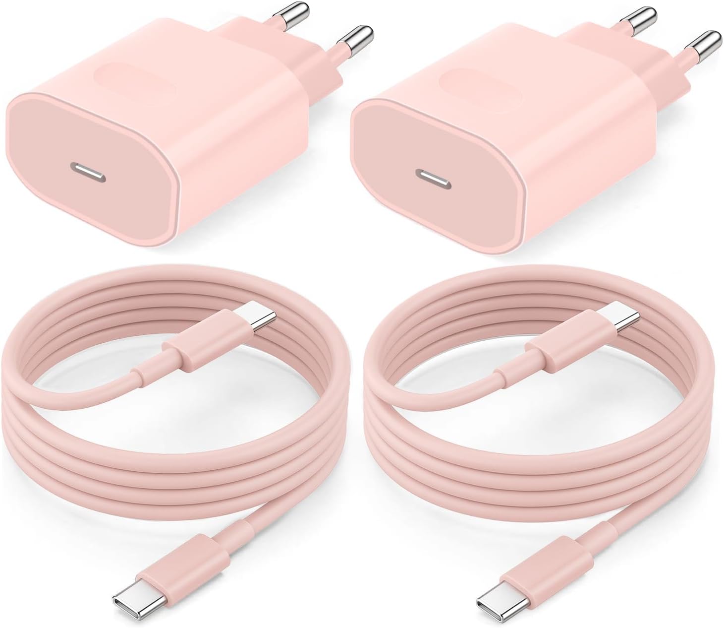 Detalle de USB‑C Ladegerät & USB‑C Ladekabel 25 W (2er‑Pack) für iPhone, iPad und mehr – mit 2 m Kabel