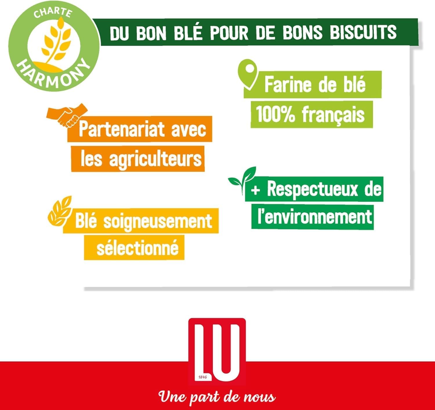 Detalle de LU Véritable Petit Beurre — Lot de biscuits en sachets individuels (140 sachets, 25 g) pour un goûter pratique
