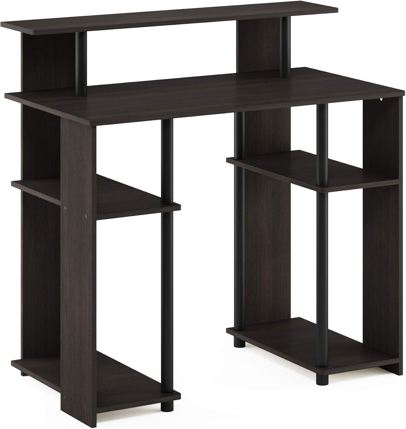 Thumbnail 6 de Furinno JAYA Simple Design Computer Desk in Walnut effect – practical study and writing desk