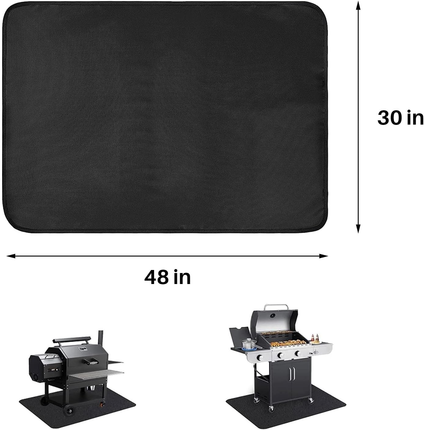 Detalle de TOPCHANCES Tappetino protettivo per pavimenti BBQ 122 x 76 cm: ignifugo, antiaderente e riutilizzabile