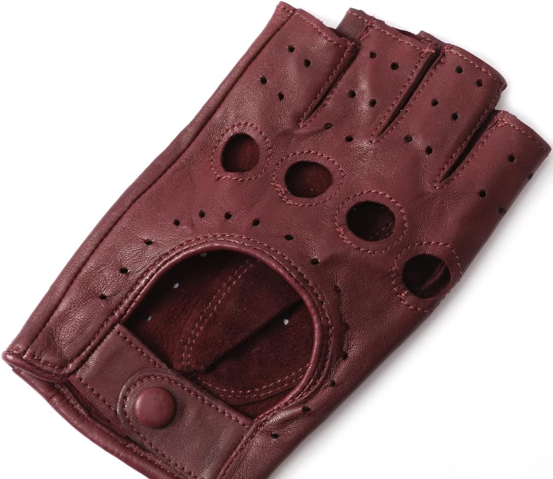 Detalle 2 de Harssidanzar GL012 Lambskin Fingerless Gloves