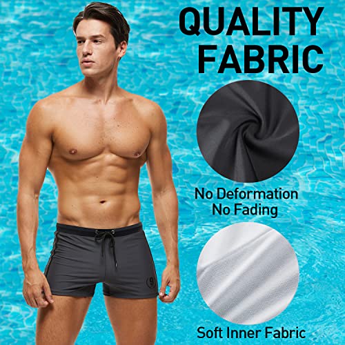 Thumbnail 4 de Arcweg Maillot de Bain Homme Boxer avec Doublure et Cordons Réglables - Gris (MEU)