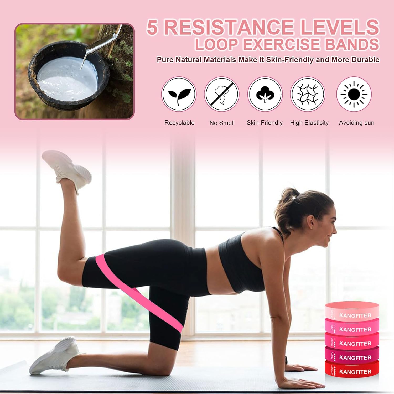Thumbnail 5 de KANGFITER Pilates Equipment Kit with Resistance Bands