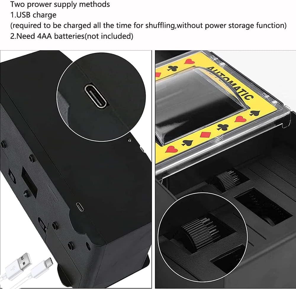 Detalle de Automatic Card Shuffler Machine 2‑deck USB