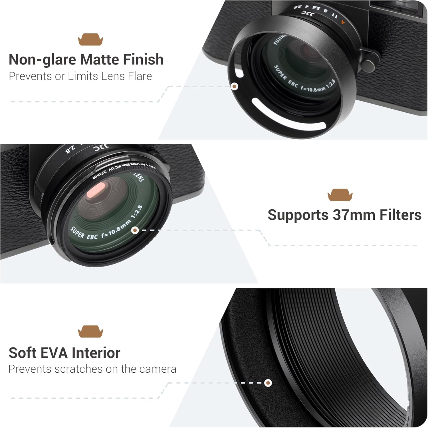 Detalle de JJC Lens Hood for Fujifilm X, 37 mm