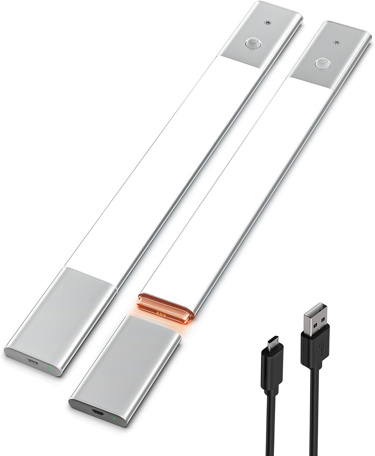 Detalle de EZVALO LY-38 onderkastlamp LED 38 cm, dimbaar en met bewegingssensor, set van 2