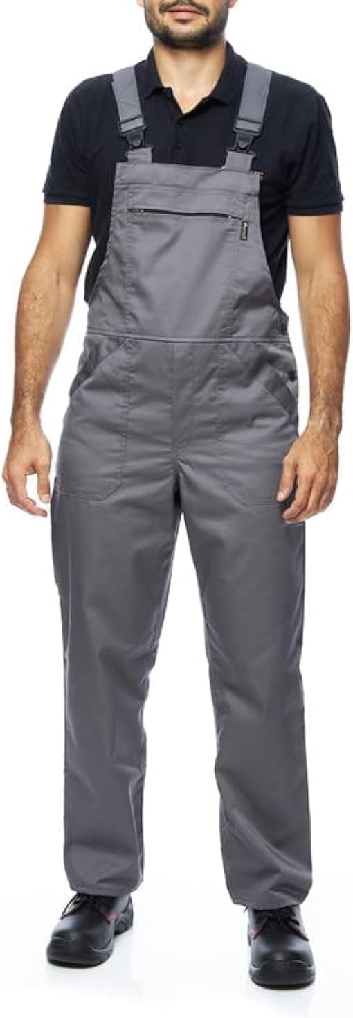 Detalle de MAZALAT work wear Salopette da lavoro uomo con bretelle, taglie grandi S-3XL
