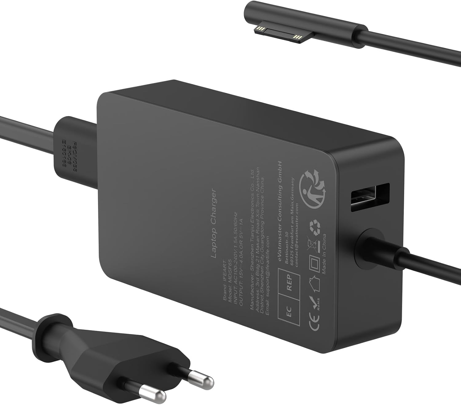 Detalle de IFEART Surface Ladekabel 65W Ladegerät
