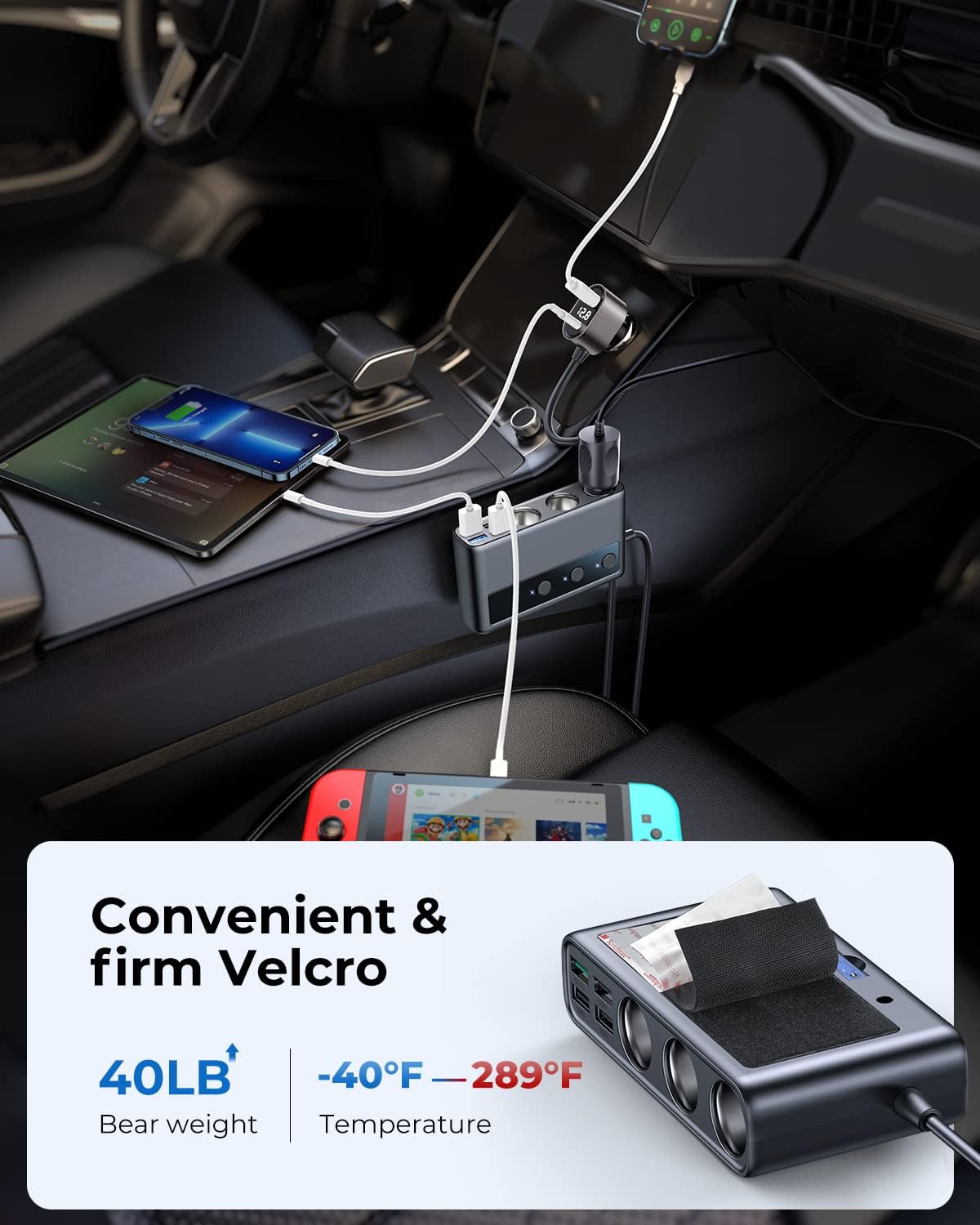 Detalle 2 de JOYROOM 9-in-1 Car Charger 210W
