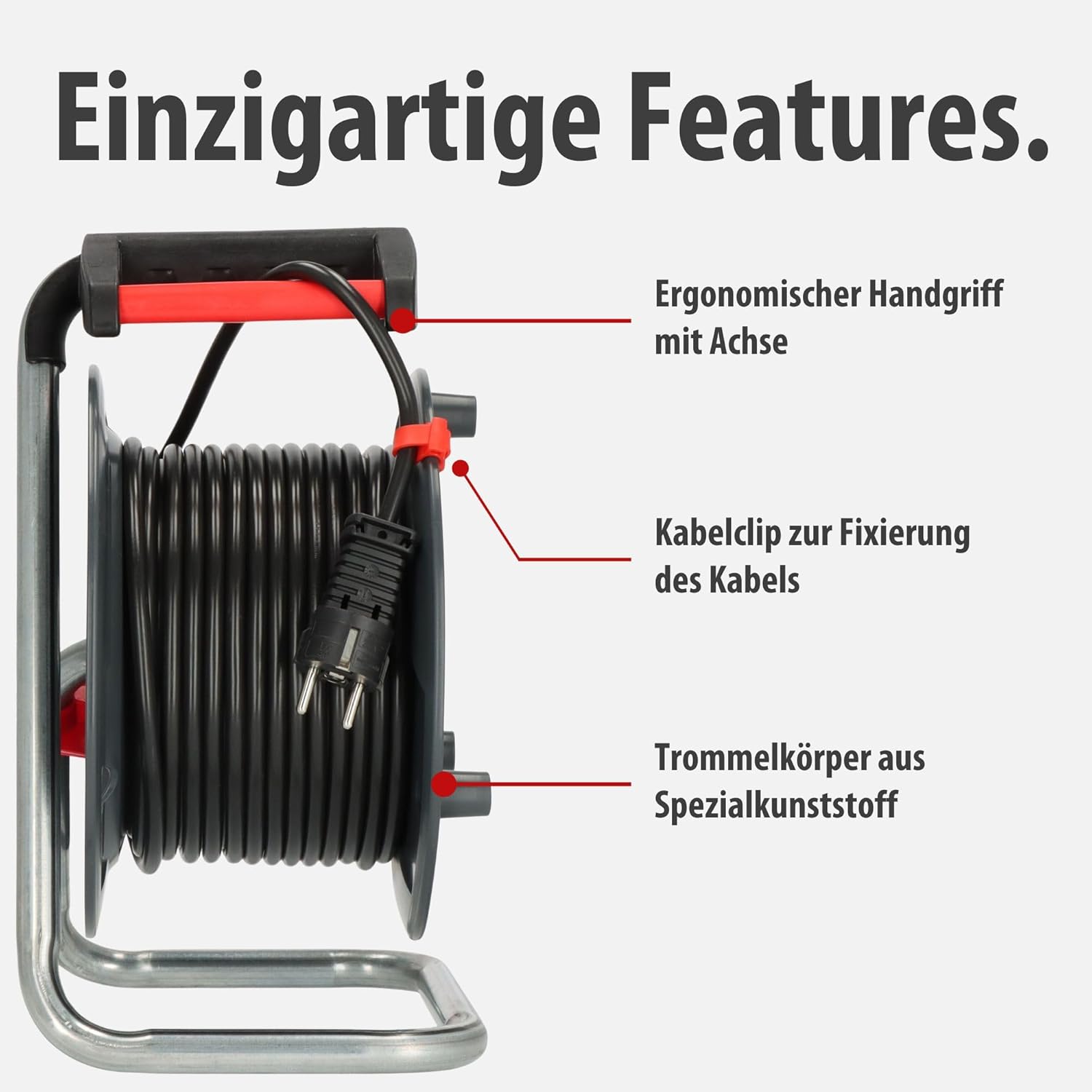Detalle 2 de Brennenstuhl Garant V2 Kabeltrommel 25 m – Robust, zuverlässig und made in Germany