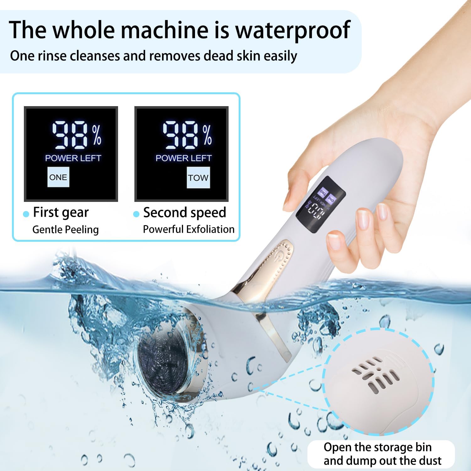 Detalle de Portable electric callus remover with 3 heads