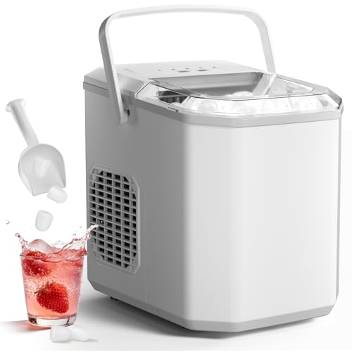 Detalle de Acmeenjoy Ice Maker Machine Countertop: Compact 12kg/24h, 9 Cubes in 6 Minutes