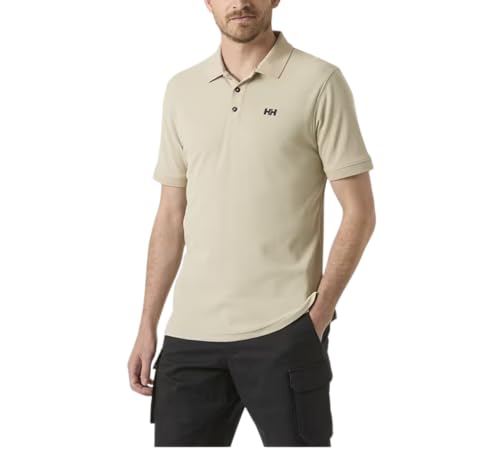 Detalle de Helly Hansen Polo a Deriva Uomo - 3XL, Kaki: polo sportiva ad asciugatura rapida per l’attività all’aperto