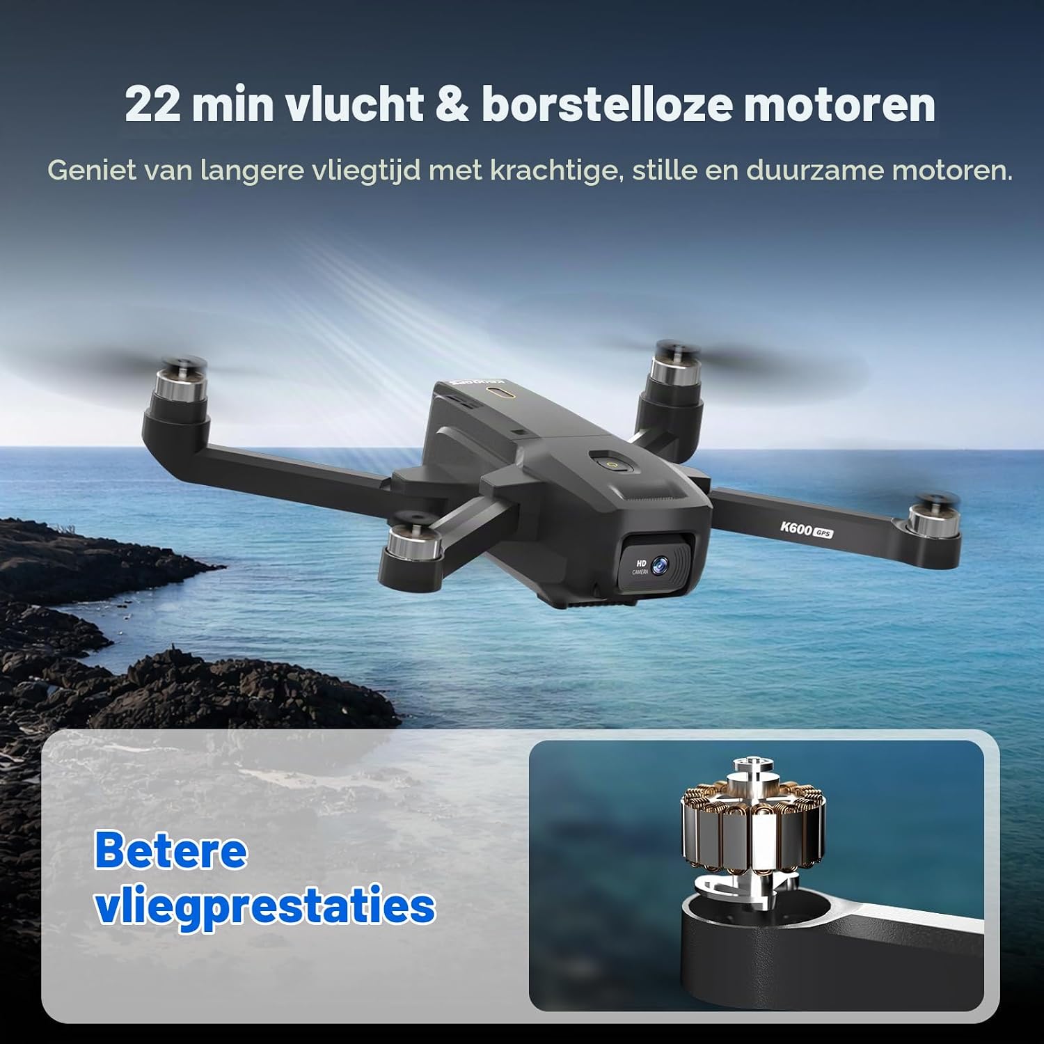 Thumbnail 6 de TRINTON TECH GPS-drone met 4,5 inch HD-scherm, camera en GPS-volgfunctie