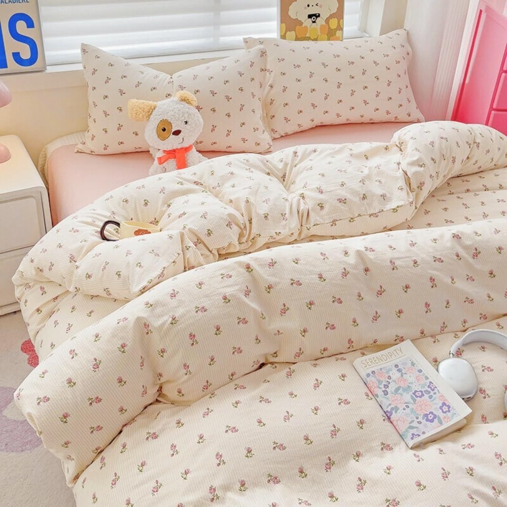 Detalle 2 de Michorinee Housse de Couette 200x200 Rose Fleurie