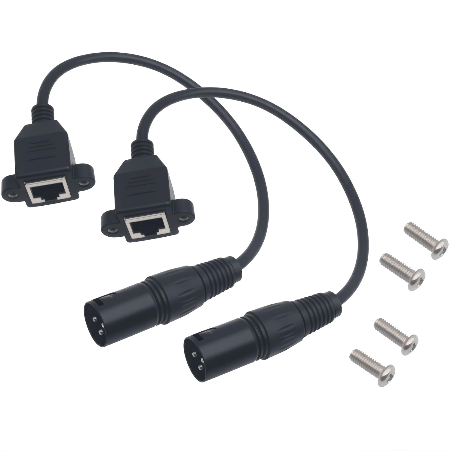 Detalle de SYCZIOHU RJ45-ADAPTER-CABLE-B-2 XLR-to-RJ45 DMX Adapter Cables, 2-Pack